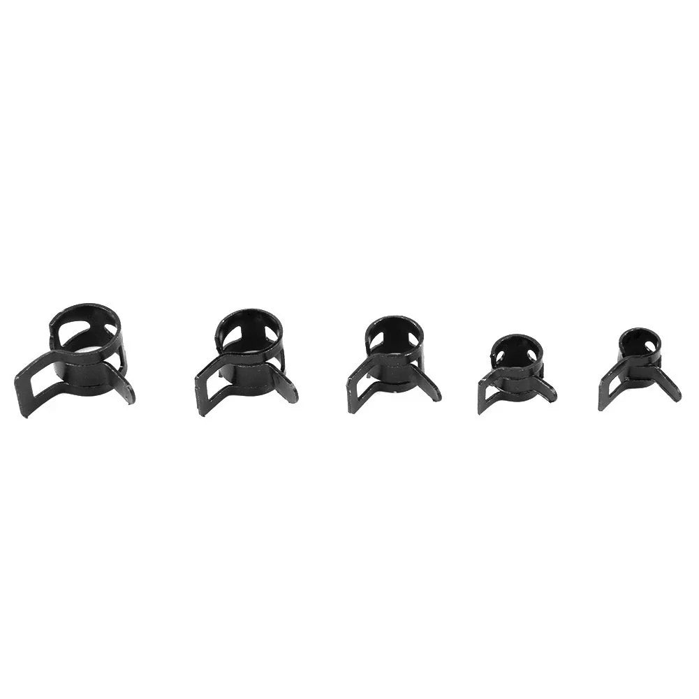 50PCS Black Steel Spring Hose Clips for Silicone Hoses