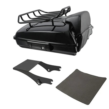 Trunk Backrest Mount Rack Black Razor for Harley Electra Glide 1997-2008