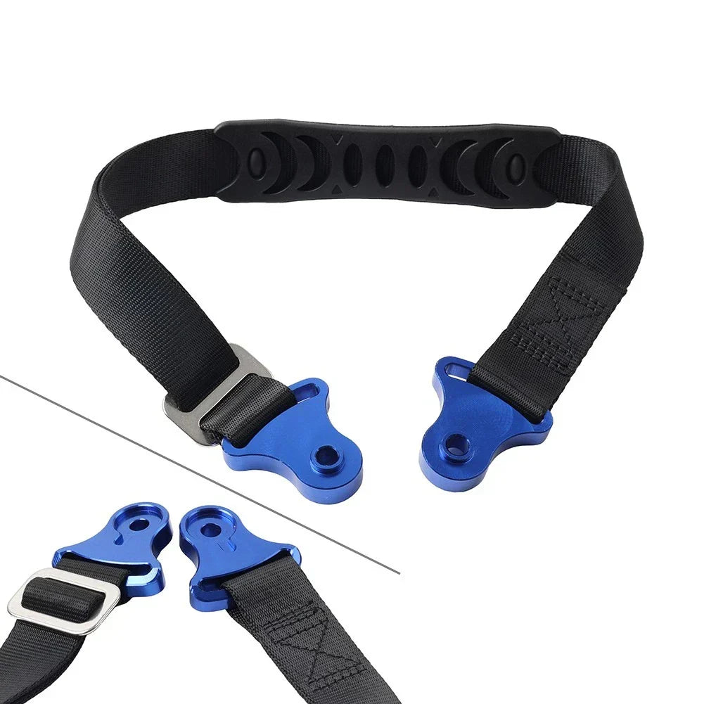 Adjustable Rear Seat Sling for Motorcycle - Blue Fork Rescue Strap