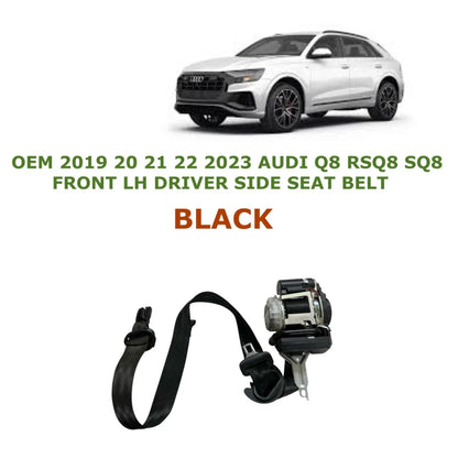 Front Left Seat Belt for Audi SQ8 RSQ8 Q8 (2019–2023) - Black