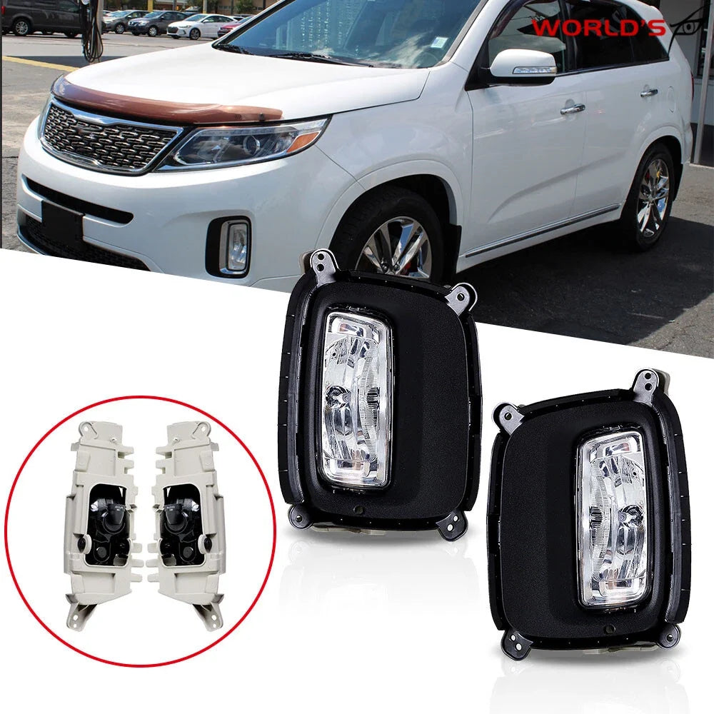Front Bumper Fog Lights with Bezel for Kia Sorento (2014–2015)