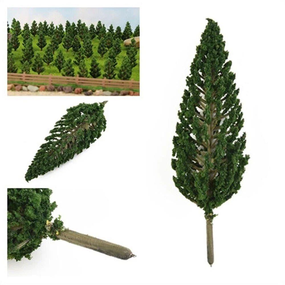 N-Scale Train Railroad Layout 100Pcs Pine Trees - 4.8cm Tall