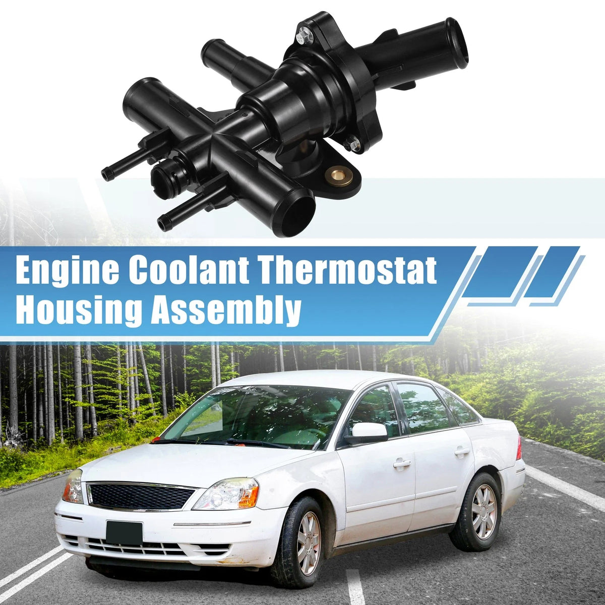 Engine Coolant Thermostat Housing Assembly for Ford Mercury 3.0L V6 (2005–2007)
