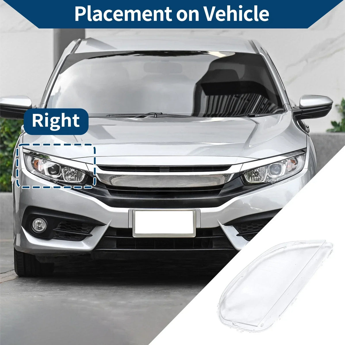 Headlight Lens Cover Front Right for Mercedes-Benz ML350 2006-2011