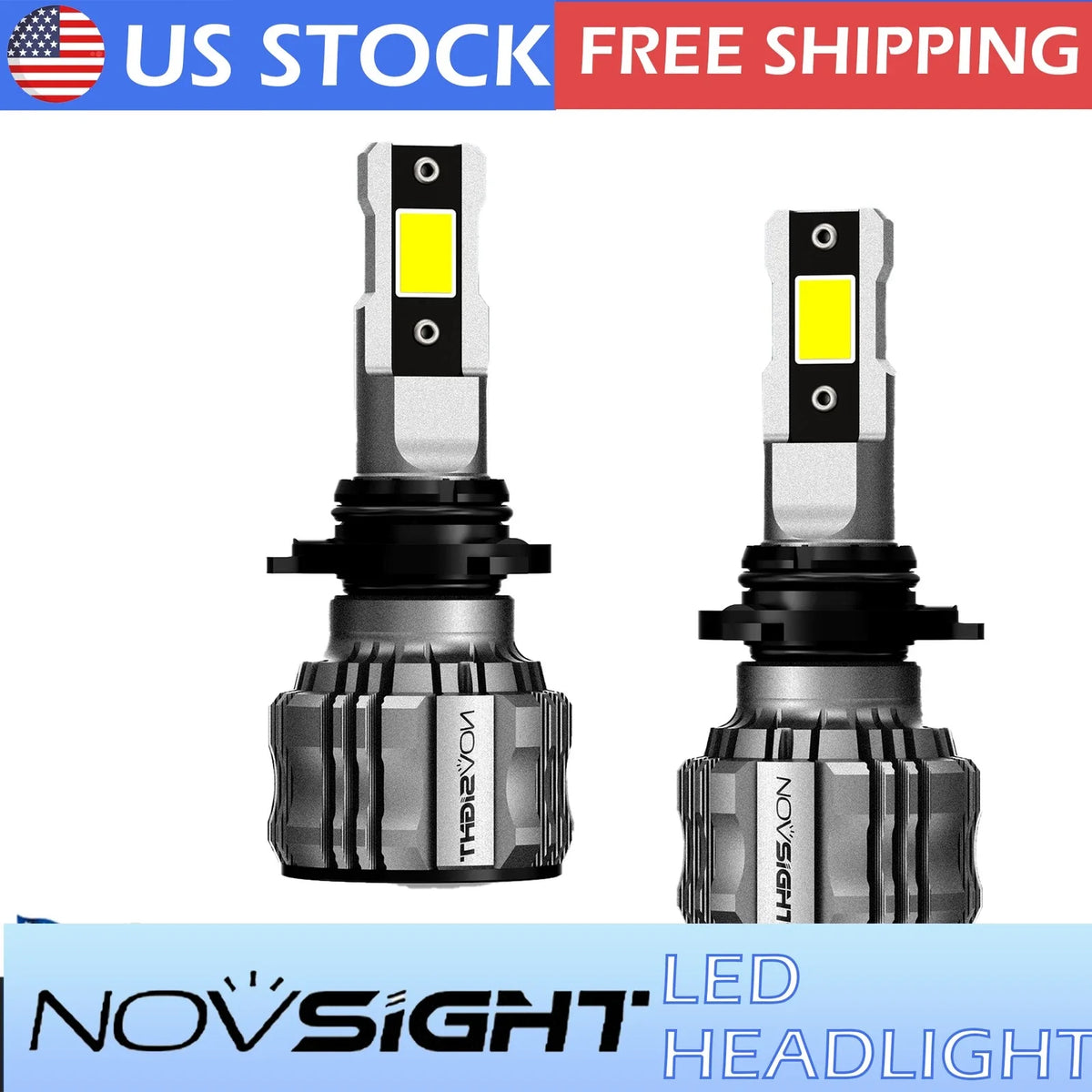 LED Headlight Bulbs Kit 9005 HB3 for High Low Beam - 6500K, 57000LM