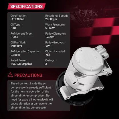 AC Compressor DKV14C for Frontier/Xterra 1999-2004