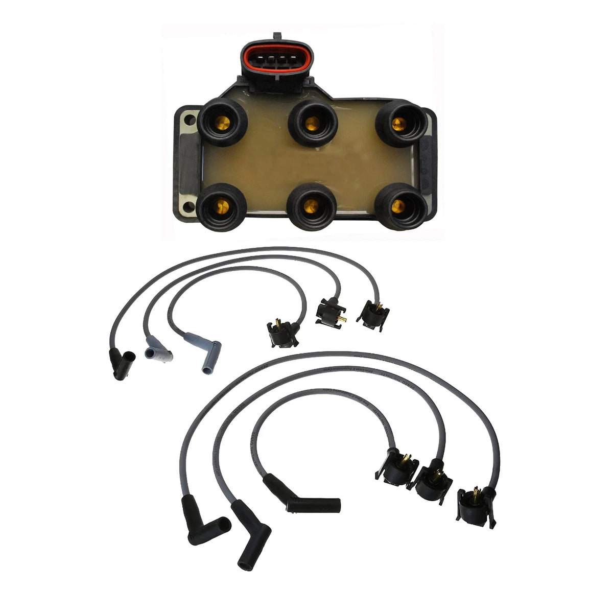 Set of 4 Denso Ignition Coil Spark Plug Wires for Mazda B3000, Ford Ranger (1998–2000)