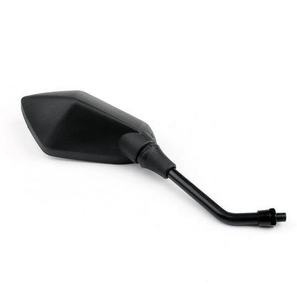 10mm Black Side Mirrors for Rear View on Honda Suzuki Kawasaki