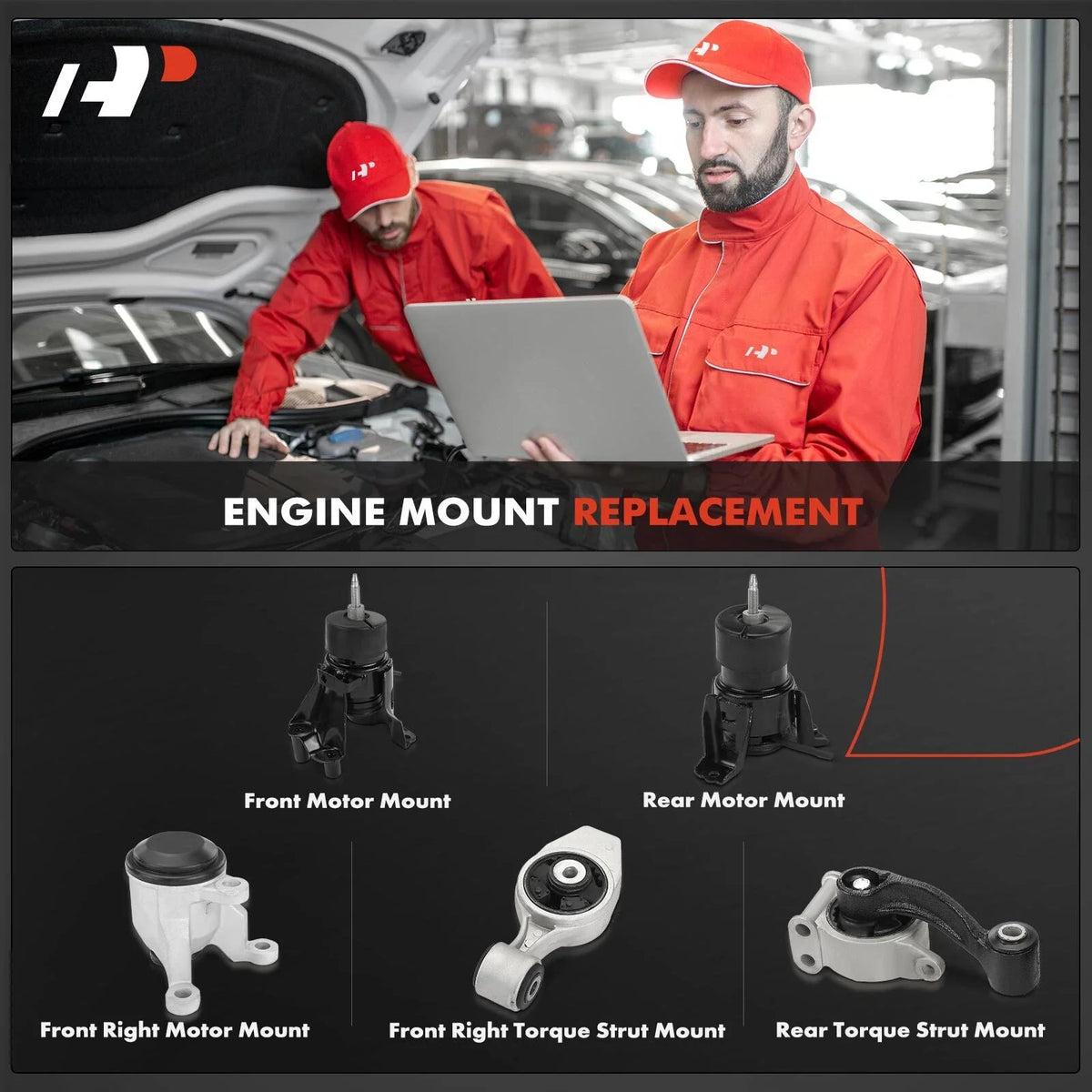 5X Engine & Torque Strut Mounts for Nissan Murano (2015 to 2022)