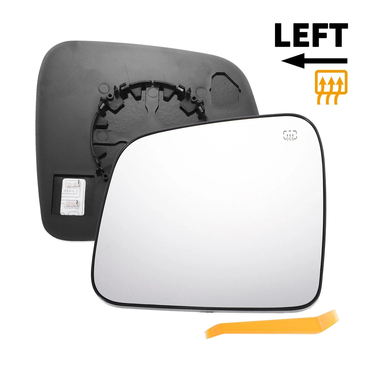 Left Side Heated White Mirror Glass for Dodge Durango, Jeep 