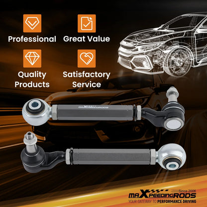 Spherical Ball Joint Adjustable Rear Toe Arms for 2017-2018 Toyota Corolla iM