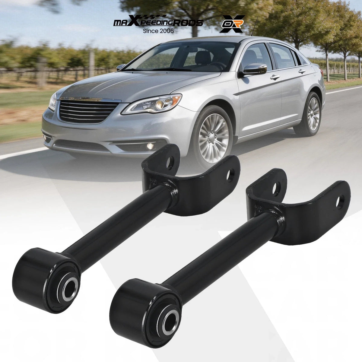 Pair Rear Lower Control Arms for Chrysler 200 Dodge Journey Avenger (2011–2014)
