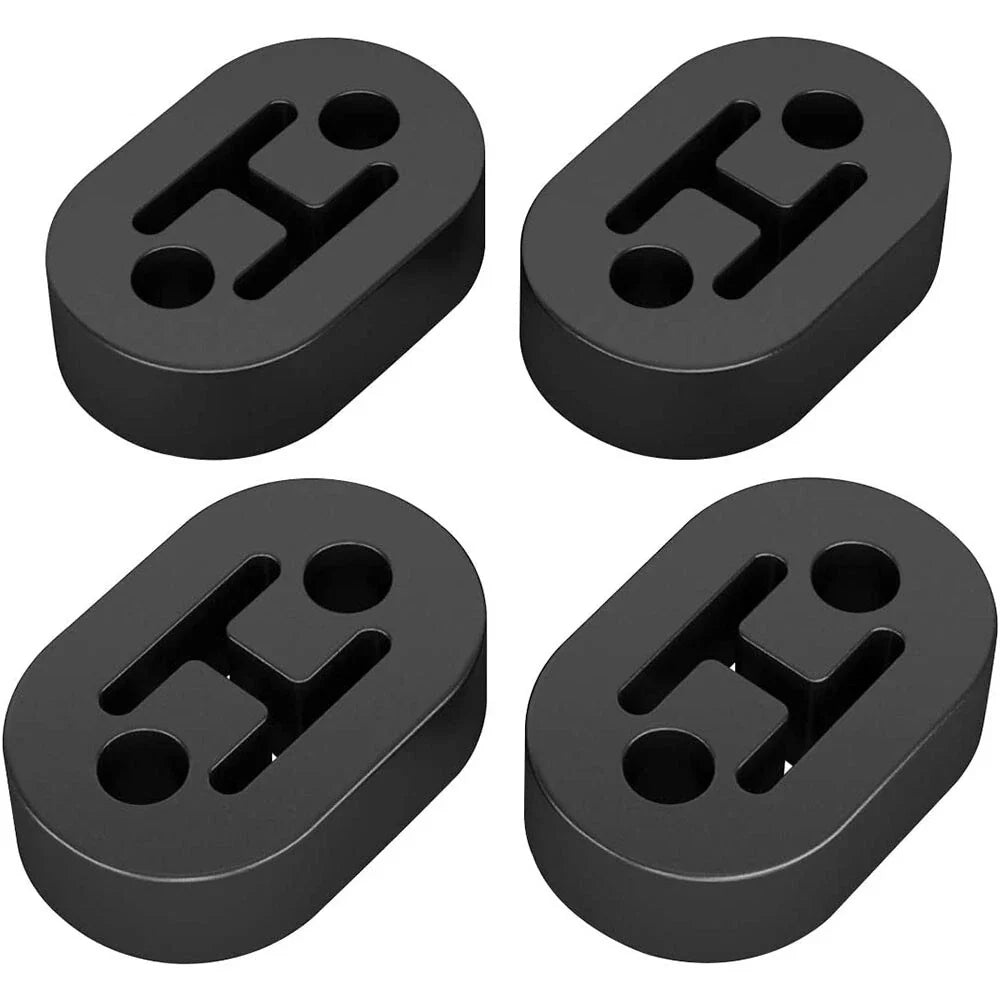Set of 4 Rubber Muffler Exhaust Pipe Mount Brackets for Universal Vehicles