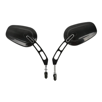 Gloss Black Rear View Mirrors Set for Harley Sportster & Touring