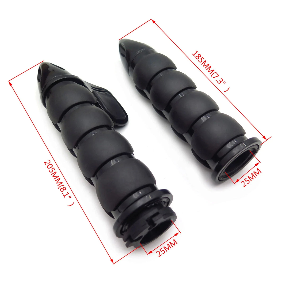 25mm Bullet Handlebar Grip Rubber Throttle Boss for Harley Dyna Sportster