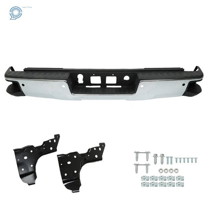Chrome Rear Step Bumper for 2014-2018 GMC Sierra 1500
