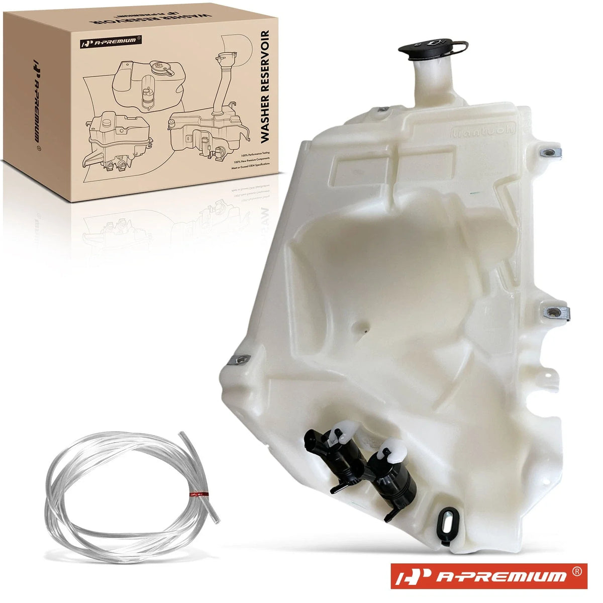 Windshield Washer Reservoir with Pump, Cap & Hose for Buick Rainier (2004–2007)
