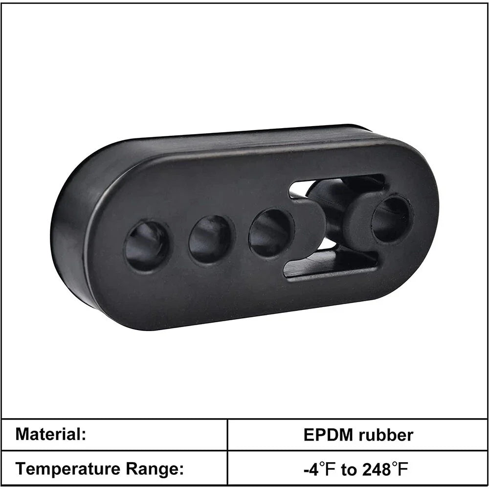 Adjustable Exhaust Hangers - 2Pc Polyurethane Rubber for Universal Use