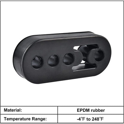 Adjustable Exhaust Hangers - 2Pc Polyurethane Rubber for Universal Use