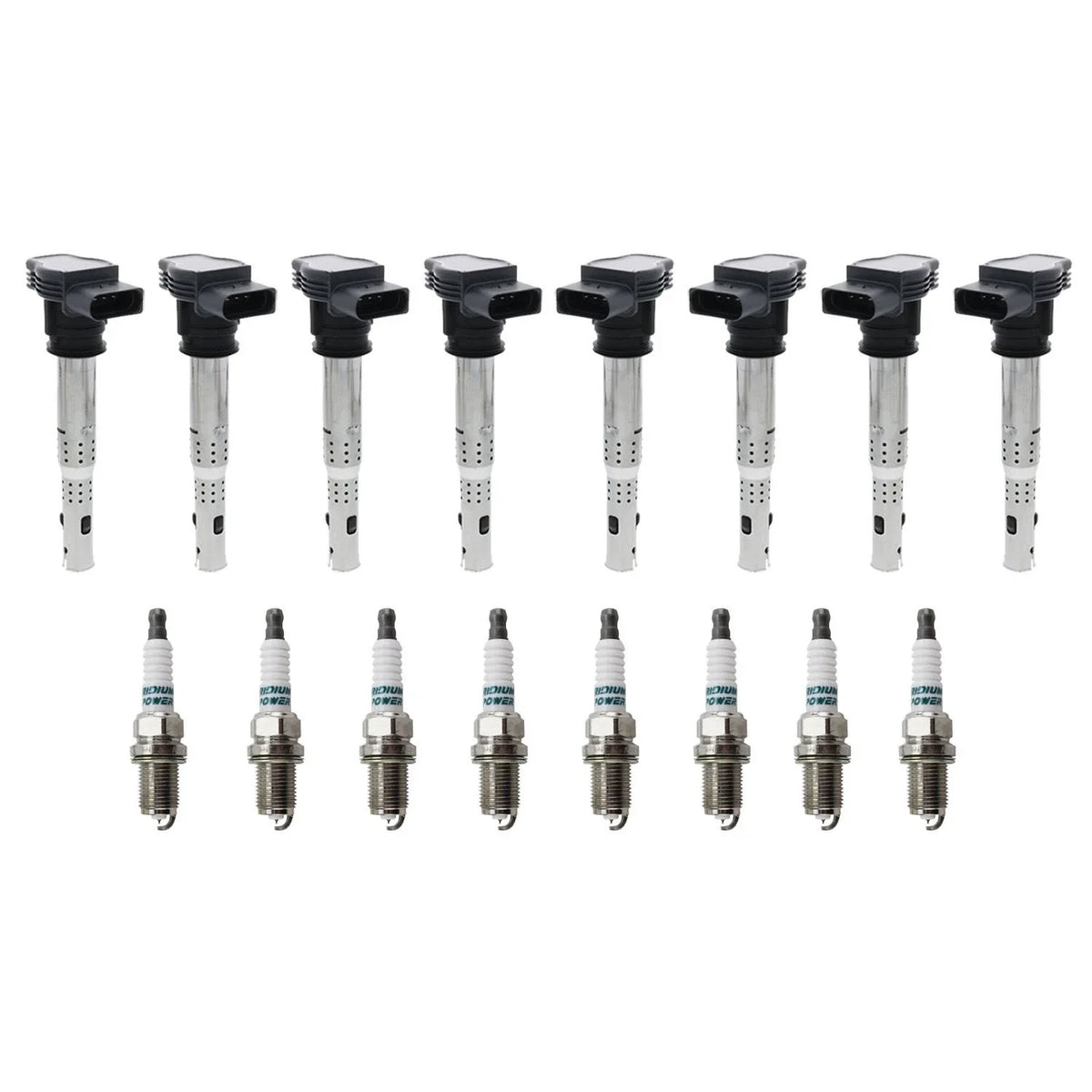 Set of 8 Ignition Coils & Denso Iridium Spark Plugs for Audi R8 RS4 RS5 RS6 (2008–2021)