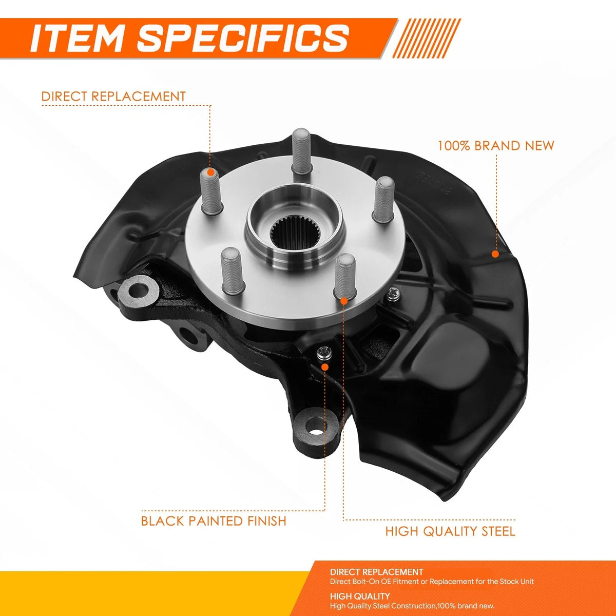 Loaded Knuckle Assembly for ES350 Camry 2.4L 3.5L (2007–2012)