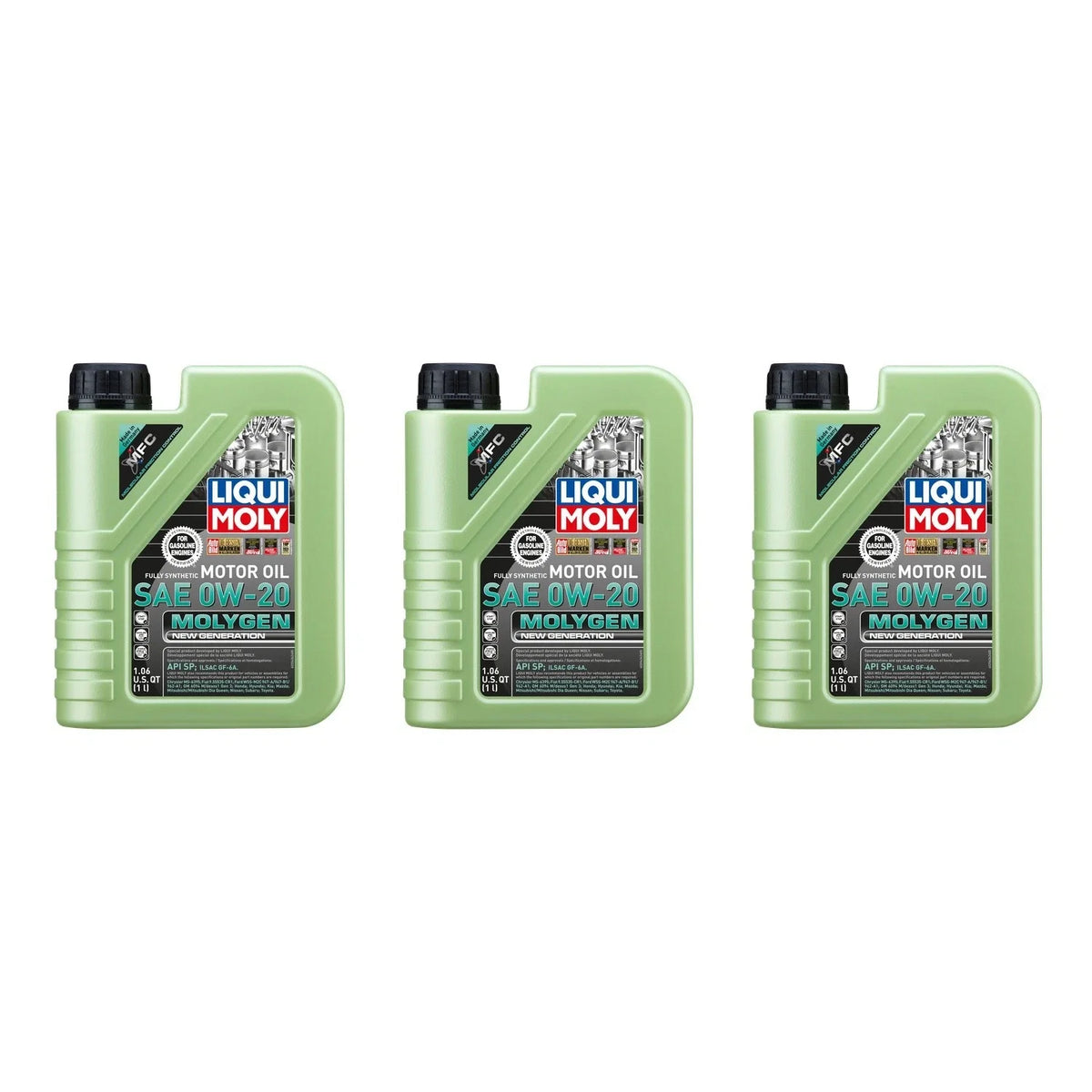 0W-20 Engine Motor Oil Set of 3 by Liqui Moly Molygen (3L)
