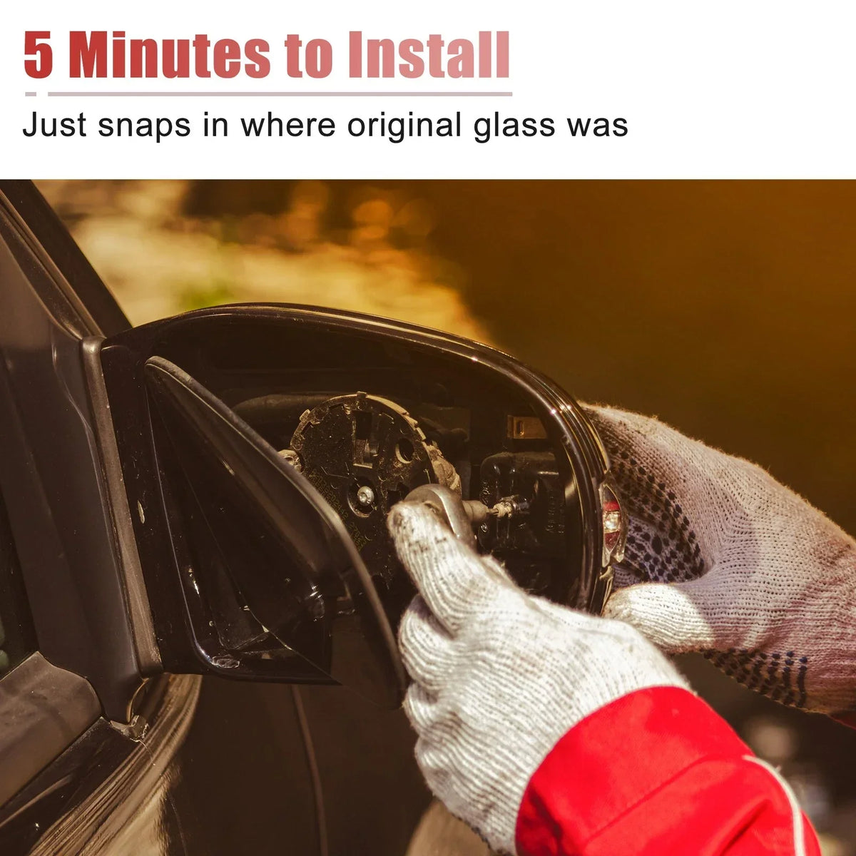 Rear View Mirror Glass Left for BMW X3 - Heated with Backing Plate