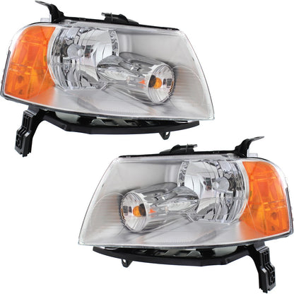 Set of 2 Halogen Headlights for Ford Freestyle (2005–2007) w/ Bulbs