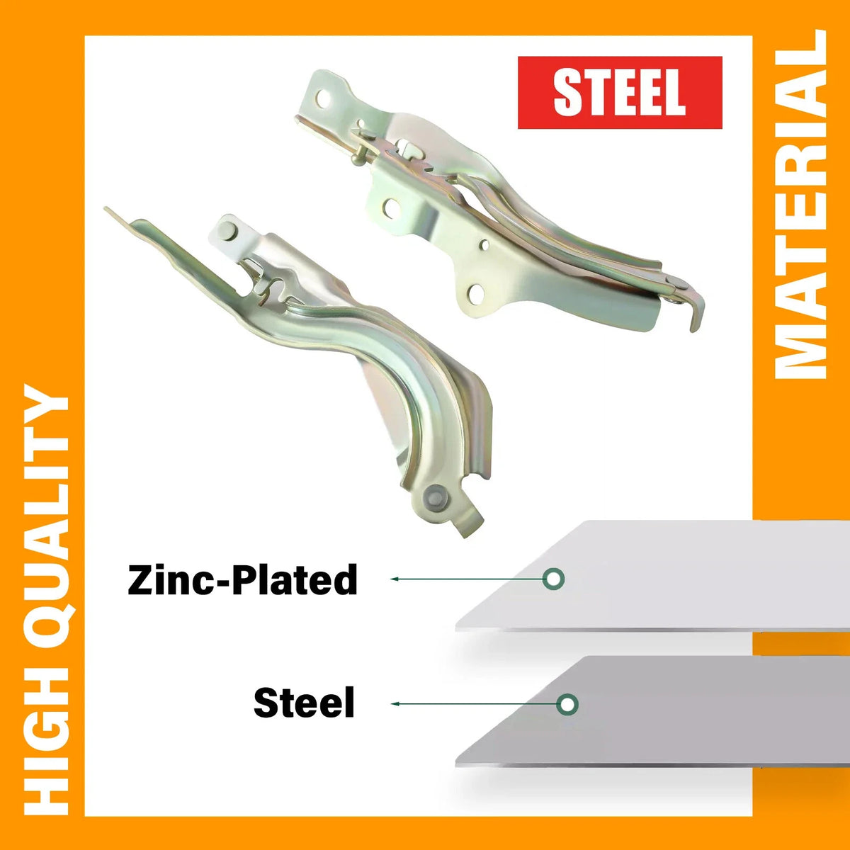 Pair of Hood Hinges for Hyundai Sonata (2015-2019)