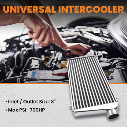 Front Mount Intercooler - Tube & Fin 600x300x76mm with 3" In/Outlet