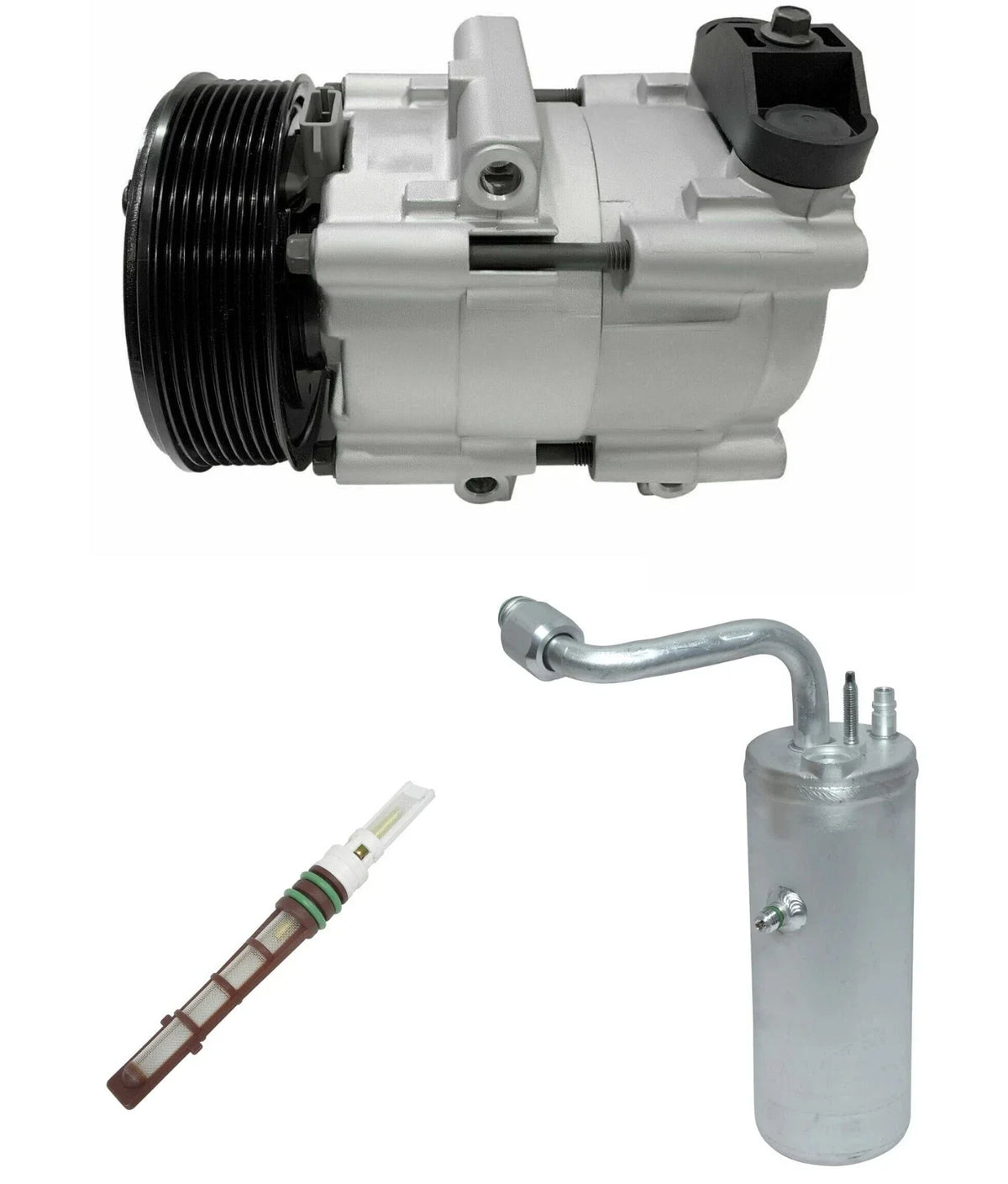 AC Compressor Kit Replacement for Ford F-550 Super Duty 6.0L (2003–2004)