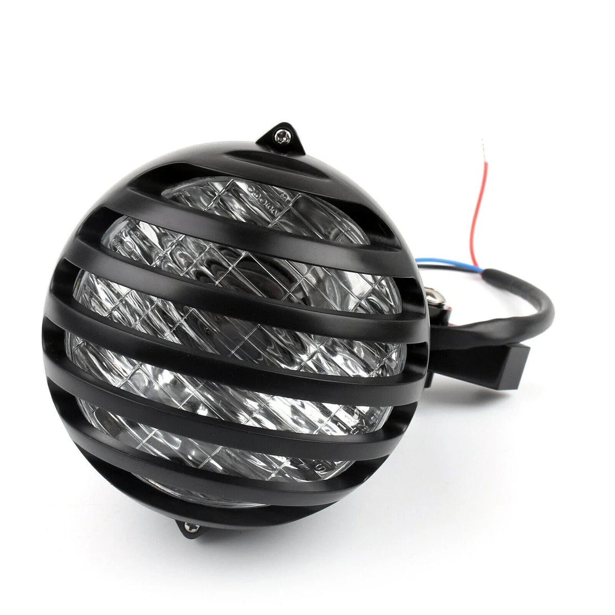 5.5" Bullet Headlight Lamp in Black for Bobber Chopper (Metric)