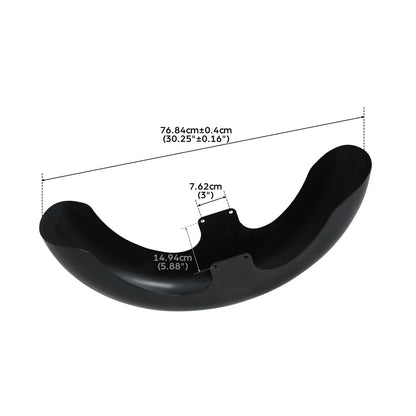 23" Black Wrap Front Fender for Harley Touring Models (2014–2023)