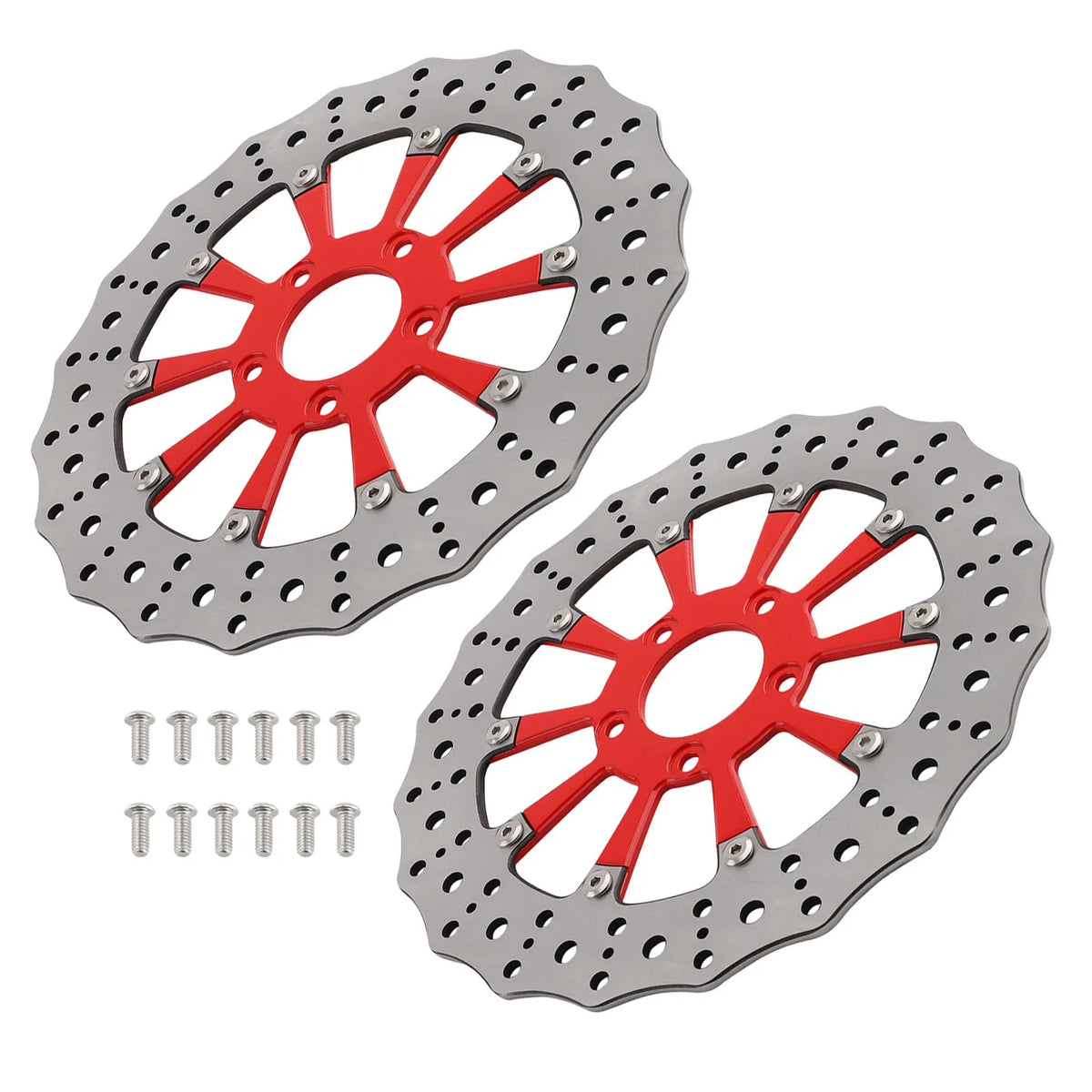 2 Front Brake Disc Rotors 299mm for Harley-Davidson Road King (2008–2021)