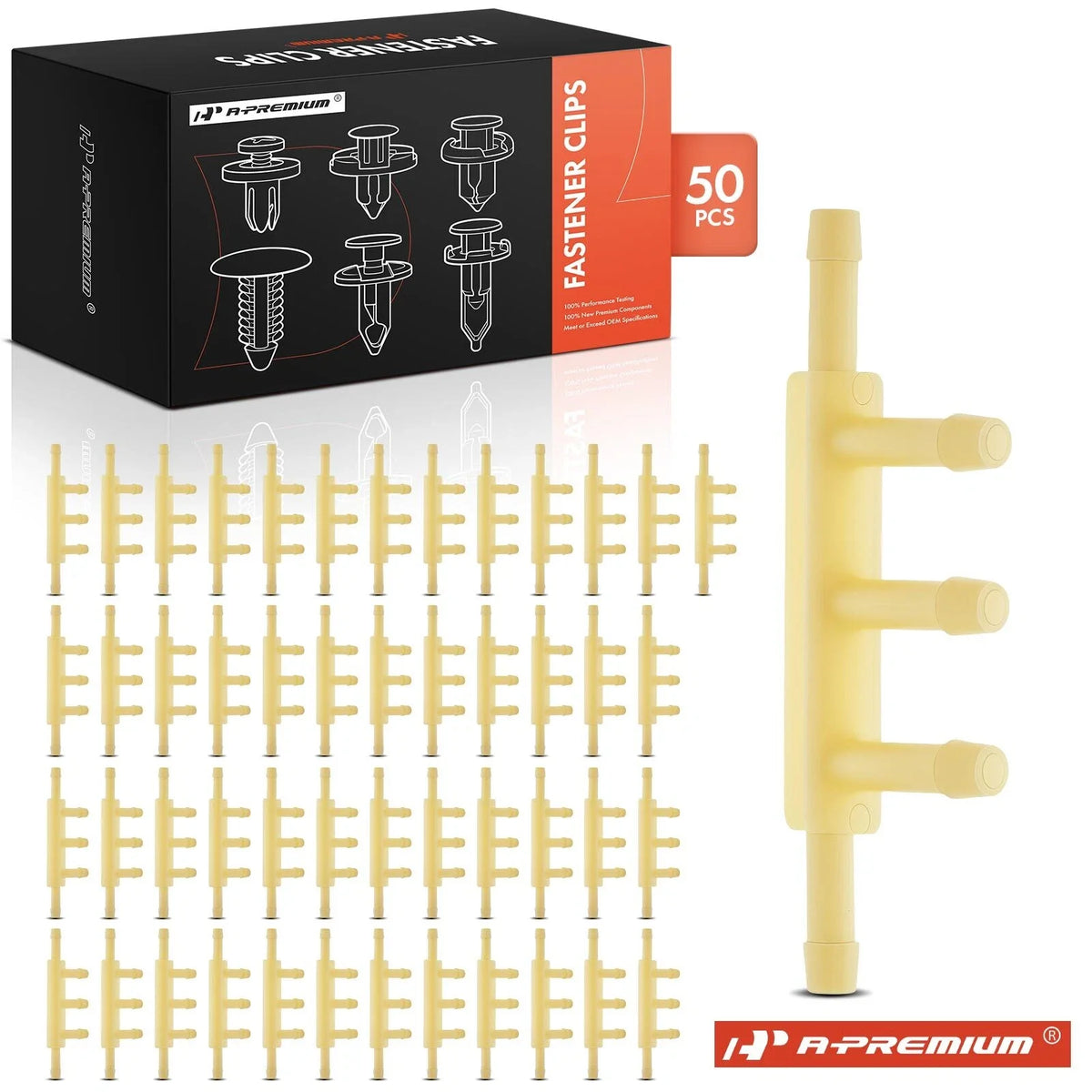 50Pcs Nylon Retainer Clips for Ford 5-Way Vacuum T Connector