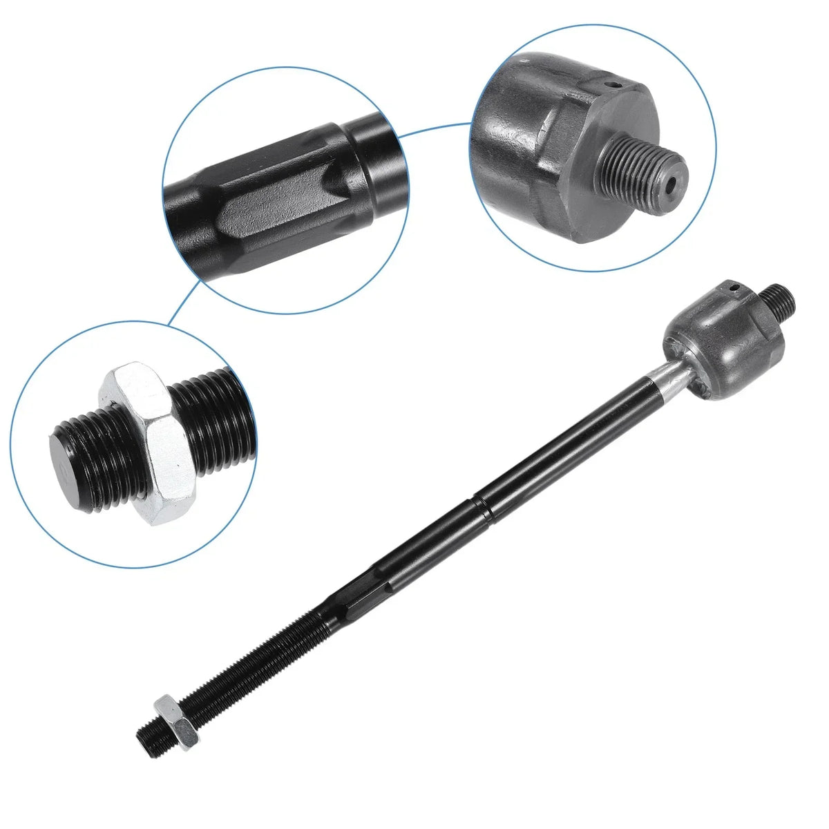 Set of 4 Front Inner Tie Rods with Boots for Chrysler 300 2011-2014