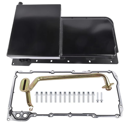 Oil Pan Kit for GM Chevy LS LS1 LS2 LS3 LS6 Engines (7 Quarts, Aluminum)