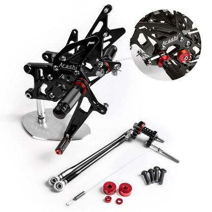 Adjustable CNC Black Rearsets for Honda CBR600RR/ABS (2009–2022)