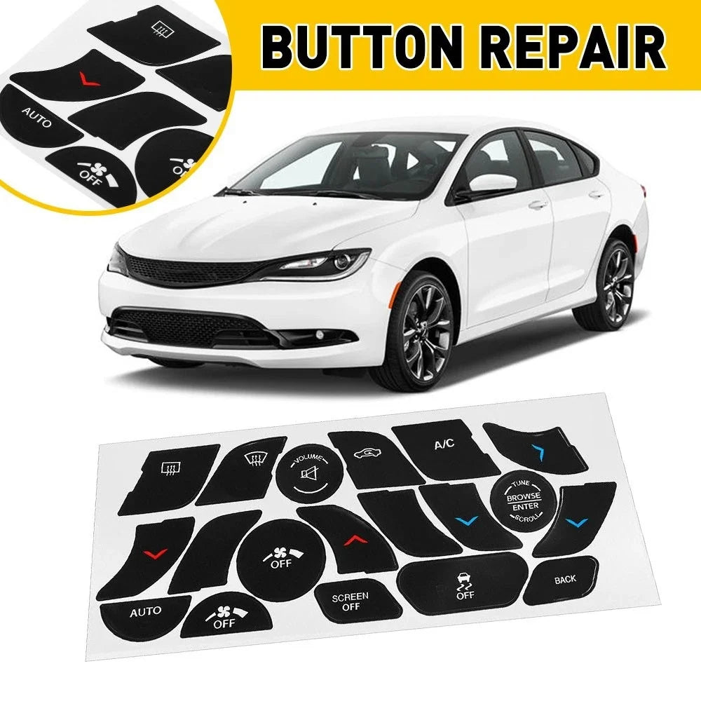 A/C Climate Control Button Repair Decals for Chrysler