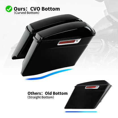 4" Stretched Saddlebags Hard for Harley Touring Models 1993-2013