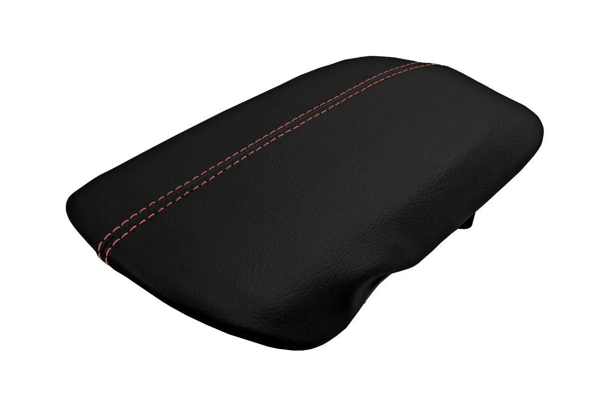 Console Lid Pull Over Cover for Ford Mustang (2015–2020) Red Stitch