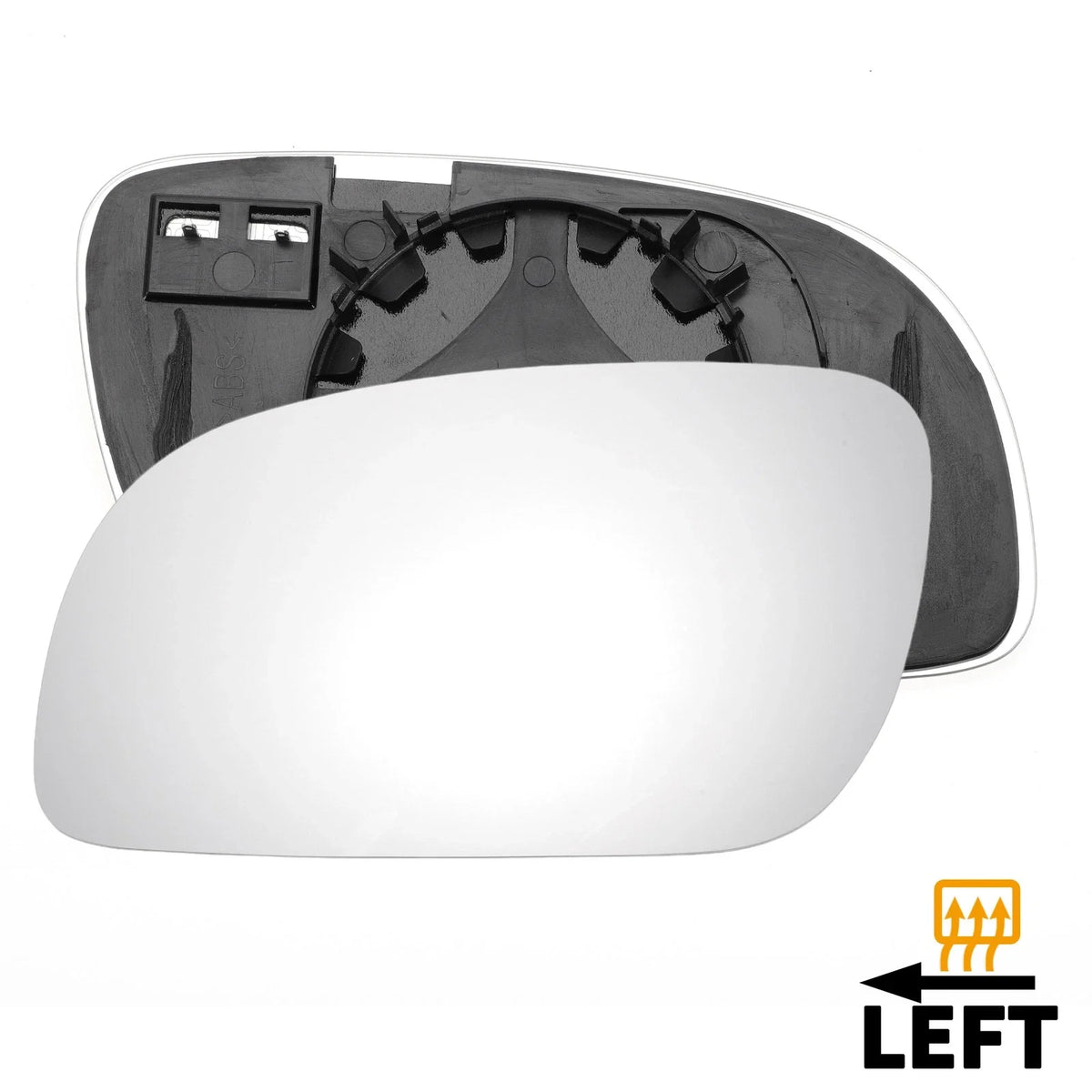 Left Side Heated White Mirror Glass for Volkswagen Touran (2003–2010)