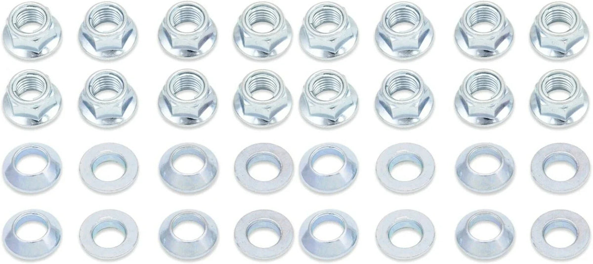 16 Silver Lug Nuts for Hiper DWT Wheels (YFZ450, Banshee, Raptor 700, 660, 250, 125)