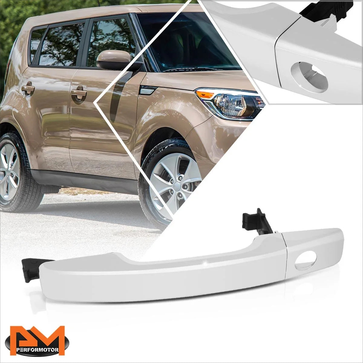 Chrome Outer Door Handle for Front Driver Kia Soul 2014–2019