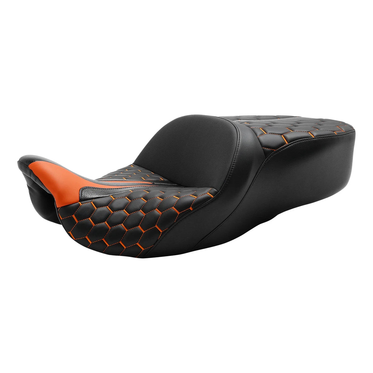 Driver and Passenger Seat in Black Orange for Harley Electra Glide 2009-2023