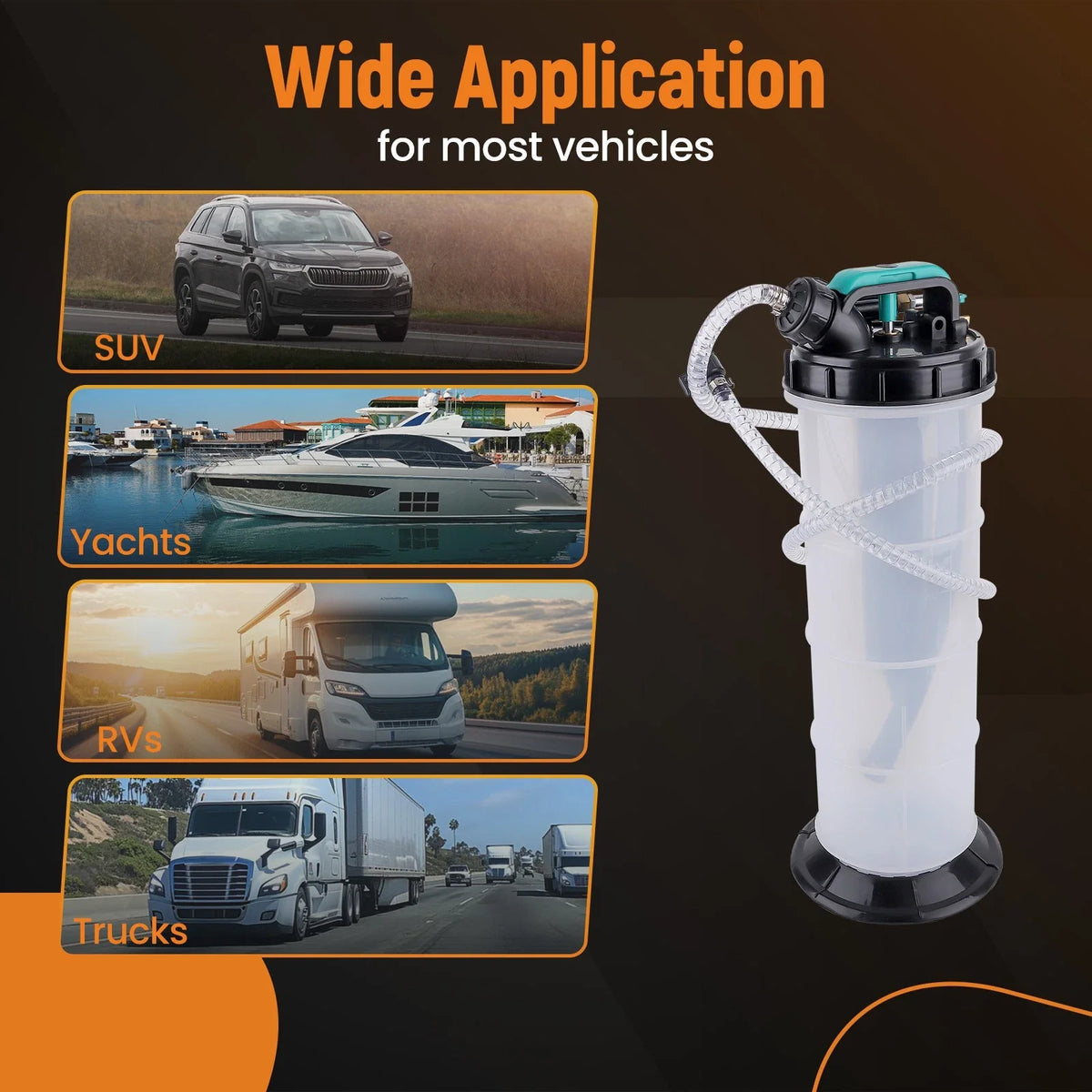 Dual Mode 7.5L Oil Extractor (Manual & Pneumatic) for Cars