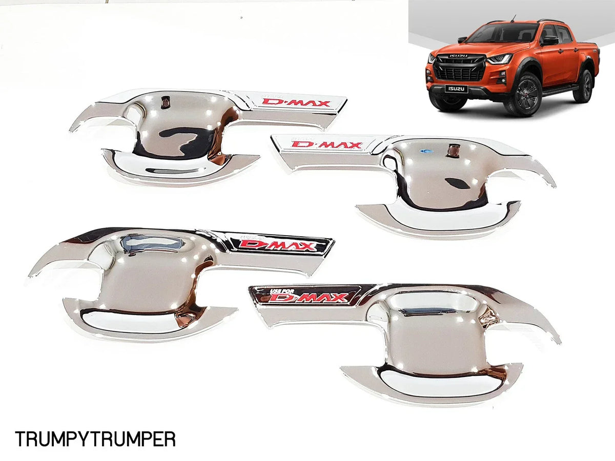 Door Handle Cover Insert Bowl Trim in Chrome for Isuzu D-Max 2020-2021