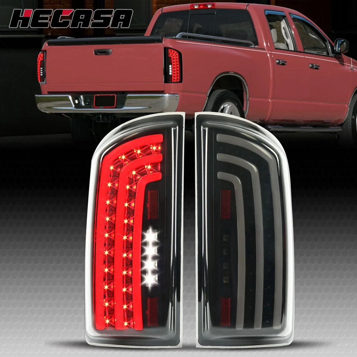 Tail Lights Full LED for 2007-2009 Dodge Ram 2500 3500, 1500 (2007-2008)