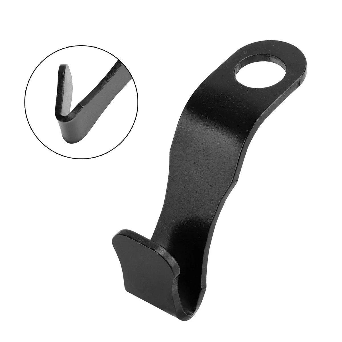 Stainless Steel Helmet Hook Bracket for Scooter Motorbike (Black Finish)