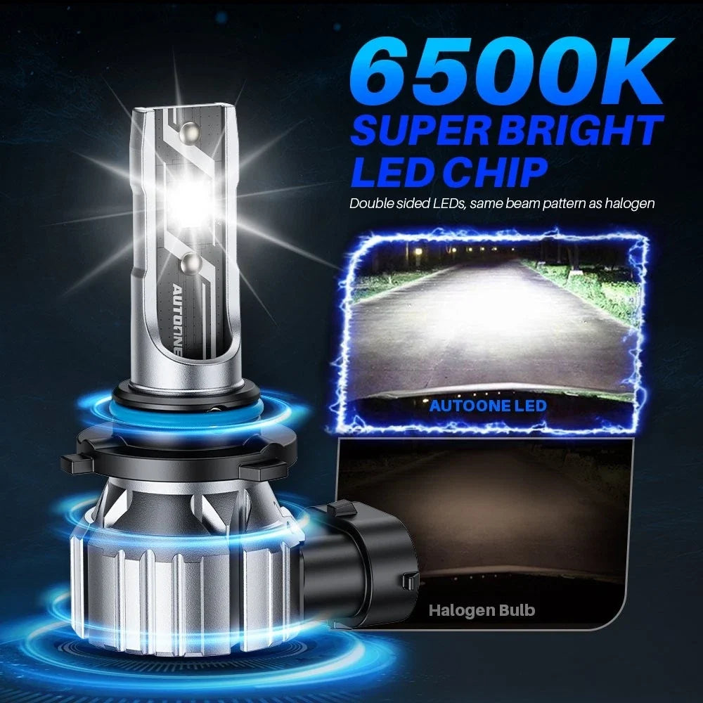 9006 LED Headlight Kit for AUTOONE (High Low Beam, 6500K White)